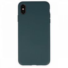 Bol Çeşit iPhone XS Max Nano İçi Kadife Koyu Yeşil Silikon Kılıf