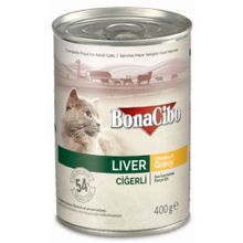 BonaCibo Soslu Ciğerli 6x400 gr Yaş Kedi Maması