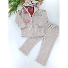 Bonboner Kids Kız Çocuk Yelek Pantolon Body Üçlü Premium Kalite - 5 Yaş - 00 Gri