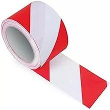 Bondit Emniyet Şeridi Kırmızı Beyaz 6 cm x 250 Metre İkaz Bandı