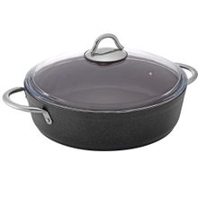 Bonera Granit Pro Plus Siyah Basık 24 cm Karnıyarık Tenceresi
