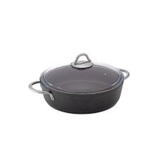 Bonera PRO-PLUS26KISA Granit Pro Plus 26x8 cm Siyah Basık Tencere