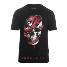 Bonesmen Yuvarlak Yaka Kırmızı Yılan T-shirt