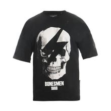 Bonesmen Yuvarlak Yaka Oversize Parlak Kuru Kafa T-shirt