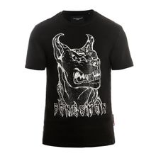 Bonesmen Yuvarlak Yaka Parlayan Vahşi Dogo T-shirt