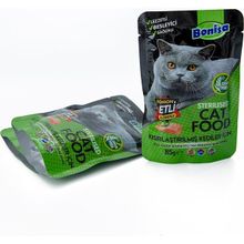 Bonisa Pouch Sterilised 85 gr 24'lü Somon Etli Kedi Konserve