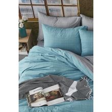 Bonjardin Home Tek Kişilik Çift Taraflı 160x220 cm Turkuaz Nevresim Takımı