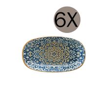 Bonna Alhambra Gourmet 6'lı 19x11 cm Oval Kayık Tabak