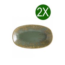 Bonna Sage Snell Gourmet 24x14 cm 2'li Oval Kayık Tabak