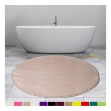 Bonny Home 100x100 cm Elite Vizon Yuvarlak Peluş Kaymaz Taban Pufidik Banyo Halısı