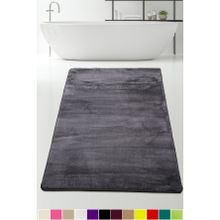 Bonny Home 120x180 cm Elite Antrasit Peluş Kaymaz Tabanlı Pufidik Banyo Halısı