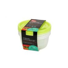 Bora BO552 3'lü Set 1300 ml Yuvarlak Saklama Kabı