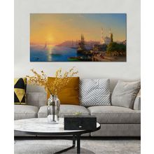 Bordo Sanat BRD-SNT-M-0414 80x40 cm Eski İstanbul Dekoratif Duvar Kanvas Tablo