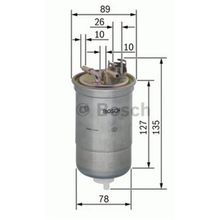 Bosch 0450906429 Dizel Audi A4 A4 Avant 2.0L A6 A6 Avant Yakıt Filtresi