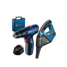 Bosch 0615990M45 GAS + GSB 120-LI 2x2 A Akülü Vidalama ve Süpürge Seti