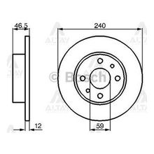 Bosch 0986478353 Uno 70 240.5X12x4dl Ön Fren Aynası
