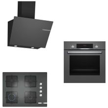 Bosch 251 HBF514BH1T - POP7C9O12O - DWK66PJ70T Gri 3'lü Ankastre Set