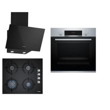 Bosch 271 HBF514BS1T - POP6C6O10O - DWK63PJ60T Siyah 3'lü Ankastre Set