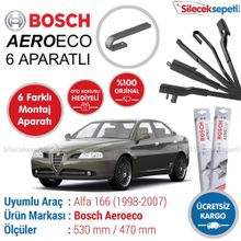 Bosch Aeroeco Alfa Romeo 166 1998-2007 Muz Silecek Takımı