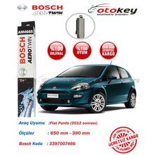 Bosch Aeroeco Fiat Punto 2012 Sonrası Muz Silecek Takımı
