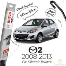 Bosch Aeroeco Mazda 2 2008-2013 Siyah Muz Silecek Takımı