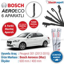 Bosch Aeroeco Peugeot 301 2012-2015 Muz Silecek Takımı