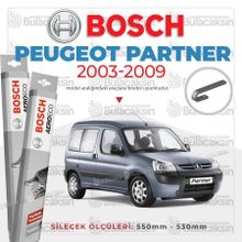 Bosch Aeroeco Peugeot Partner 2002-2009 Ön Muz Silecek Takımı