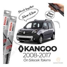 Bosch Aeroeco Renault Kangoo 2008-2017 Siyah Muz Silecek Takımı