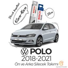 Bosch Aeroeco Volkswagen Polo 2018 - 2021 Ön ve Arka Silecek Seti