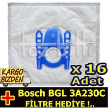 Bosch BGL 3A230C Toz 16 Adet Süpürge Torbası