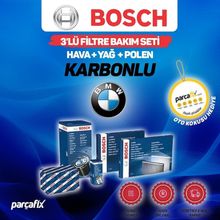 Bosch BMW X3 Xdrive 20D E83 2008-2011 Karbonlu 3'lü Filtre Seti
