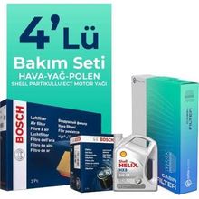 Bosch Citroen C4 1.6 Benzinli Shell Motor Yağlı 2010-2016 4'lü Filtre Bakım Seti