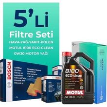 Bosch Citroen Jumper 2.0 Blue HDi Dizel Motul Motor Yağlı 2015-2020 5'li Filtre Bakım Seti