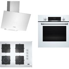Bosch DWK64PJ20T - HBF534EW3T - POP7C2O12O Beyaz 3'lü Ankastre Set