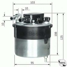 Bosch F026402204 Sensörsüz Fiesta IV Focus Cmax Focus II Mazda 2 Yakıt Filtresi