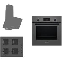 Bosch & Ferre Grigio HBF512BH1T - SS208 - D088 Gri 3'lü Ankastre Set