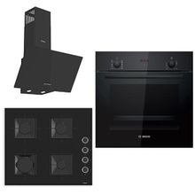 Bosch & Ferre Sanremo SS205 - D086 - HBF512BB1T Siyah 3'lü Ankastre Set