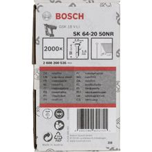 Bosch GNH 18 V 64M 50 mm 2000 Adet Uyumlu SK64-20 NR Paslanmaz Başsız Çivi