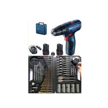 Bosch GSB 120 Li 2x2 Ah Akülü Vidalama Makinesi + 103 Parça Uç Seti