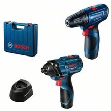 Bosch GSR 120-LI - GDR 120-LI - 2x2.0 AH Çift Akülü Delme Vidalama Makinesi Seti