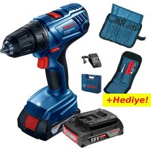 Bosch GSR 180-Li 2x2 Ah Akülü Vidalama Makinesi + 23 Parça Set
