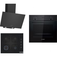 Bosch HBF512BB1T - POP6C6P30O - DWK64PJ60T Siyah 3'lü Ankastre Set