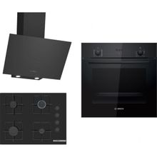 Bosch HBF512BB1T - POP7C6P30O - DWK64PJ60T Siyah 3'lü Ankastre Set