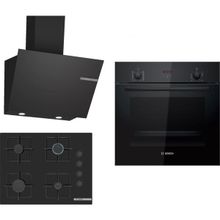 Bosch HBF512BB1T - POP7C6P30O - DWK66PJ60T Siyah 3'lü Ankastre Set