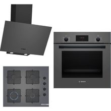 Bosch HBF512BH1T - POP6C9P30O - DWK64PJ70T Gri 3'lü Ankastre Set