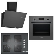 Bosch HBF512BH1T - POP7C9O12O - DWK66PJ70T Gri 3'lü Ankastre Set