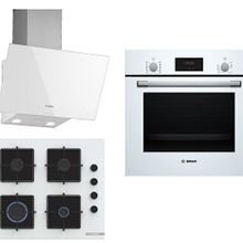 Bosch HBF512BW1T - POP6C2P30O - DWK63PJ20T Beyaz 3'lü Ankastre Set