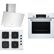 Bosch HBF512BW1T - POP6C2P30O - DWK64PJ20T Beyaz 3'lü Ankastre Set
