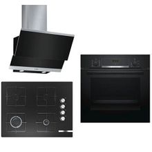 Bosch HBF514BB0T - POP7C6O12O - DWK065G60T 3'lü Siyah Ankastre Set