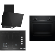 Bosch HBF514BB1T - POP7C6O12O - DWK63PJ60T Siyah 3'lü Ankastre Set